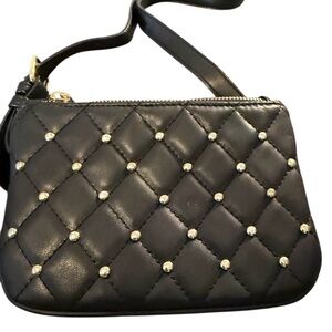 Forever 21 Black Studded Quilted Shoulder Bag